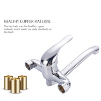 fiE Polished Chrome Bathroom Faucet Wall Mounted Hot&amp;amp;amp;Cold Water Mixer Tap Single Handle Bathtub Faucets