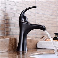 Ulgksd Bathroom Fauct Washing Water Tap Basin Faucet Bathroom Faucet Black Bronze Deck Mount  Hot and Cold Sink Mixer Tap