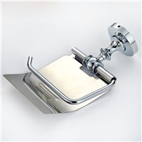 Chrome Polished Bathroom Toilet Paper Holder Solid Brass Bathroom Accessories Wall Mount