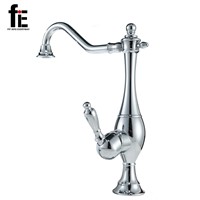fiE Bathroom Basin Silver Faucet Brass With Big tap New Luxury Single Handle Hot and Cold Tap