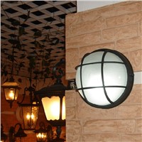 American Classical Style Globe Aluminum Glass Light Lampshade Ceiling Lamp Sconce Dampproof Waterproof IP65
