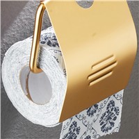 FLG Paper Holders Space Aluminum Gold Bathroom Paper Rack Red Crystal &amp;amp;amp; Glass toilet paper roll holder Bathroom Accessories