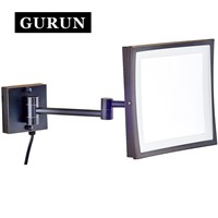 Gurun LED Makeup Mirror -8 Inch Cosmetic Mirror Wall Mounted  3X magnifying bathroom makeup mirror with light LED  M1802DORB