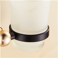 FLG Bathroom Cup Holder Space Aluminum Single Glass Cups Toothbrush Tooth Holder Bathroom Accessories
