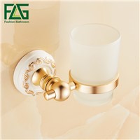 FLG Space Aluminum Bathroom Cup Holder Single Cup Holder Glass Cups Toothbrush Tooth Cup Holder Bathroom Accessories