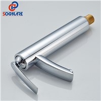 SOGNARE Modern Style Bath Basin Faucet  Solid Brass Chrome Single Handle Cold and Hot Water Taps torneiras para banheiro D1305