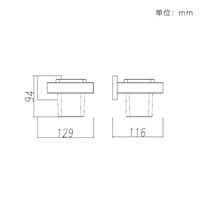 AUSWIND Wall Mount Solid Square Toothbrush holder Stainless Steel Bathroom Tumbler Bathroom Hardware Sets FV6