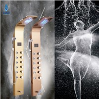 Ulgksd 2 Color Choices Shower Faucet Shower Column &amp;amp;amp; Panel  W/ Handheld Shower Set Digital Display Massage Jets Tub Spout