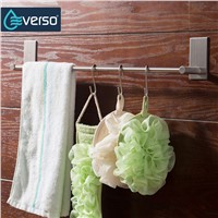 Stainless Steel Fixed Bath Towel Holder Bathroom Towel Bar Wall Mounted Towel Hanger Single Hook Dual Towel Racks 55CM
