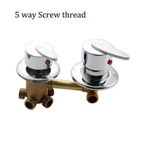 MTTUZK Shower room wall mounted hot and cold faucet mixing valve  3/4/5 ways shower mixer thermostatic faucets