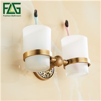 FLG Space Aluminum Brass Antique Tumbler Holder Cup &amp;amp;amp; Tumbler Holders Tumbler Toothbrush Holder Bathroom Accessories
