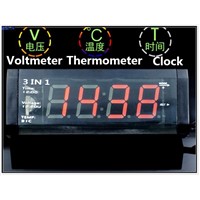 digital car thermometer voltage meter Vihcle Voltage  Temperature  Sensor car thermometer instrument  thermostat sensor