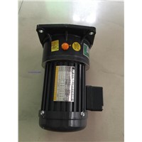 200W small AC gear motor 220Vac 60hz 3 phase with brake1# gearbox ratio 20:1 Horizontal installation output shaft 18mm diameter