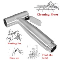 Premium Bathroom Pressure Small Shattaf Sprayer Washing Small Shower Head Flusher Flushing Clean Bidets Stainless Steel 0714-1