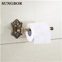 Antique Copper Roll Holder Retro European Creative Towel Rack Toilet Paper Holder Bathroom Pendant Paper Holder HY-93808F