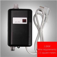 3800W 220V Mini Instant Tankless Electric Hot Water Heater Bathroom Faucets Home Kitchen Shower Hot Water Faucet Mayitr