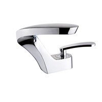 POP Modern design Bathroom sink faucet Chrome brass basin mixer, Hot and Cold Water tap lavatory faucet free shipment