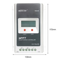 MPPT 10A Solar Charge Controller Battery Regulator 12V/24V DC Automatic With LCD Display PV Reverse Polarity Protect 1210A