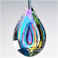 Mayitr 76mm Colorful Chandelier Glass Crystals Lamp Prisms Parts Hanging Drops Pendants Light Accessory
