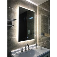 DIYHD Box Diffusers Led Backlit Bathroom Mirror Vanity Square Wall Mount Bathroom Finger Touch Light Mirror
