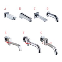 becola wall mounted faucet spout Square and Round brass chrome spouts shower faucet accessories