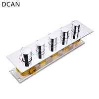 DCAN High Quality Shower Valves 4 Ways Wall Mounted High Flow Shower Mixer Controller  Thermostatic Bathroom Shower Valve