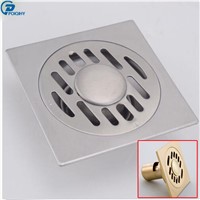 POIQIHY simply design Square Floor Drain with Removable Strainer for Bathroom and Washing Machine
