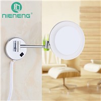 Nieneng Makeup Mirrors LED Bathroom Accessories LED Light Mirror 3X Bath Mirror Make up Toilet Magnifying Mirror ICD60524