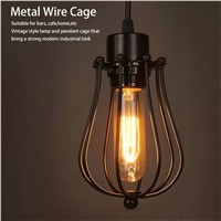 Vintage Lamp Covers Metal Wire Shades Antique Pendant LED Bulb Chandelier Cage Industrial Ceiling Hanging Guard Cafe Bars Lamp