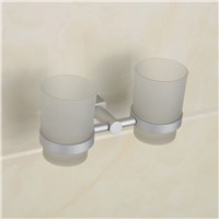 MAXSWAN Zinc alloy chrome cup holder glass cups Bathroom Accessories Toothbrush Tooth cup holder