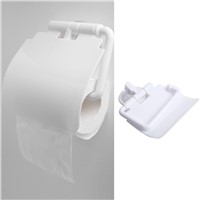Wall Mounted Plastic Suction Cup Bathroom Toilet Paper Roll Holder With Cover