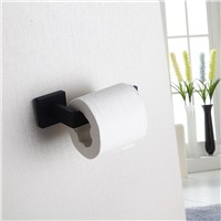 MTTUZK Wall Mounted Black Toilet  Paper Holder Square Roll Holder Copper Paper Towel Holder Bathroom Accessories