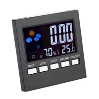 KKMOON Weather Station Alarm Clock Hygrometer Termometro Digital Barometer Colorful Thermometer Calendar Clock desk LCD Display