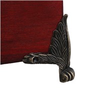 49X43MM Antique Bronze Feet Leg Corner Decorative Bracket Pad Protector with Mounting Screws Pack of 4