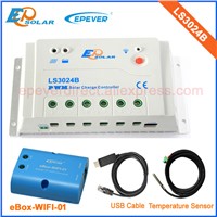 PWM home system solar panel controllers LS3024B 30A 30amp USB cable+temperature sensor and wifi function