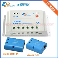 30A PWM solar system mini controller LS3024B 30A 30amp with wifi function 12v 24v auto work USB cable+temperature sensor