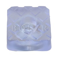 BQLZR 100PCS 2.2x2.2x0.9cm Clear Highly-elastic Anti-slip Square Clear Rubber Foot Pads with Washers for Furniture Table Chair