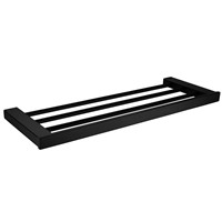 AUSWIND  modern black painting wall mounted solid stainless steel single Towel Rack Bathroom Lavatory N1001