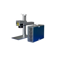 Mini standard-sized fiber laser marking machines used in laser marking of hard, fragile or soft products or materials in product