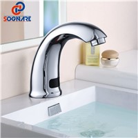 SOGNARE Solid Brass Bathroom Automatic Touch Free Sensor Faucets Deck Mounted Hot Cold Water Saving Basin Sink Mixer Faucet D208
