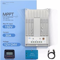 Tracer 3215BN 30A MPPT Solar Charge Controller 12V/24V Auto Solar Battery  Regulator with MT50 Meter EBOX-WIFI and USB Cable
