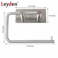 Leyden Stainless Steel Brushed Finish 3M Self Adhesive Tissue Holder Toilet Paper Holder Tissue Roll Hanger Bathroom Accessories