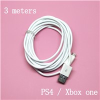3M/300cm Micro USB Plug Play &amp;amp;amp; Charge Pad Controller Data Charging Cable Power Charge Cord For Sony PS4 For Xbox one