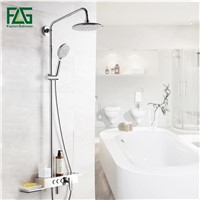 FLG Creature Shower Faucets Set Smooth Touch For Baby Shower Stainless Steel Top Spray With Hand Shower Bar