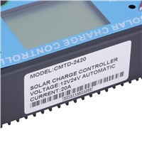 12V/24V LCD Solar Charge Controller Battery Panel Regulator Switch Safe