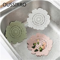 1Pc Anti-blocking Soft Silicone Kitchen Sink Filter Sewer Drain Hair Colanders Strainers Filter Bathroom Suction Cups Sink white