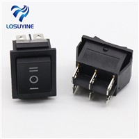 2 pcs momentary rocker switch 6 flat pins,double sides spring return to middle after released
