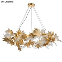 lustres contemporary copper crystal lamp living room lights French gold chandelier Advanced Villas castles showcase chandelier