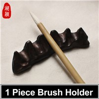 1 Piece Black Wooden Calligraphy Brush Holder
