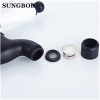Retro Euro Style Oil Rubbed Bronze Single Ceramic Handle Toilet Bibcocks Wall Mount Washing Machine Faucet torneira SY-1212H